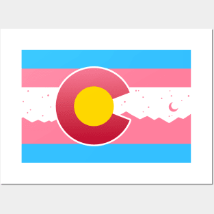 Colorado Flag Trans Transgender Pride Posters and Art